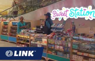 Sweets Kiosk In The Very Busy Bayfair Mall