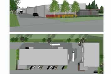 Showroom and warehouse