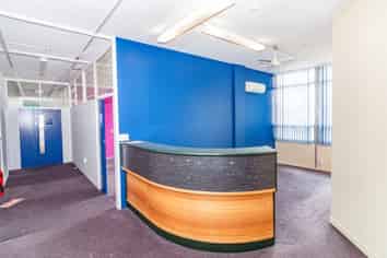 Third level open-plan office space in the city