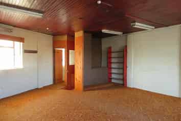 Refit in progress.  "For Lease"