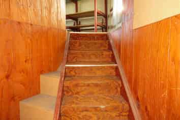 Refit in progress.  "For Lease"