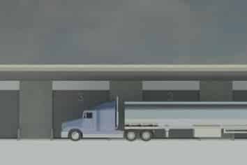 WAREHOUSE FACILITY WITH UNIQUE TRUCK DRIVE THROUGH