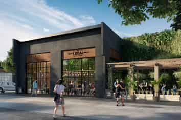 The only one cafe in the new industrial project