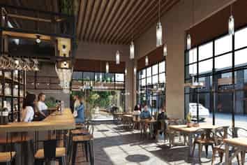 The only one cafe in the new industrial project