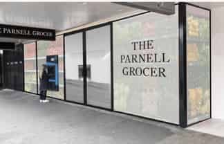 Retail shops on busy Parnell main road