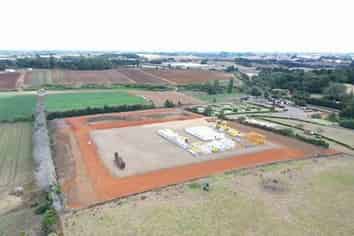 Secure gravelled yard