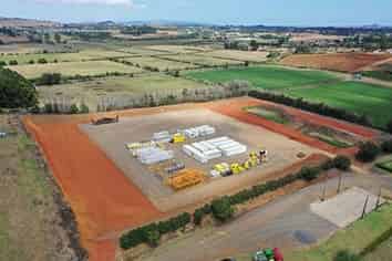 Secure gravelled yard