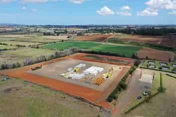 Secure gravelled yard