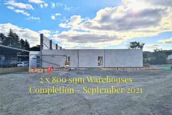 2x 800 sqm Tilt Slab Warehouses- completion September 2021