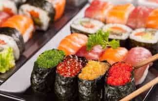 Sushi business in a busy location