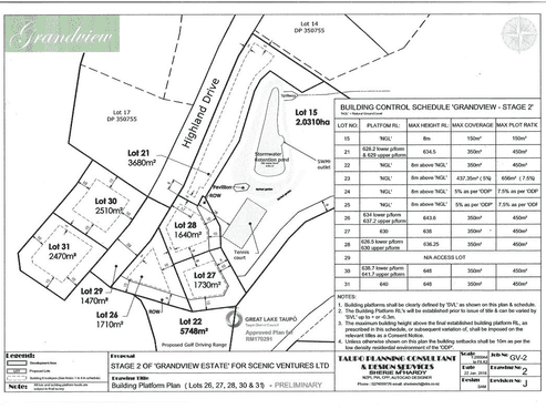 Proposed/Lot 26, 27 Stage 2 Grandview Estate for Scenic Ventures LTD, Acacia Bay