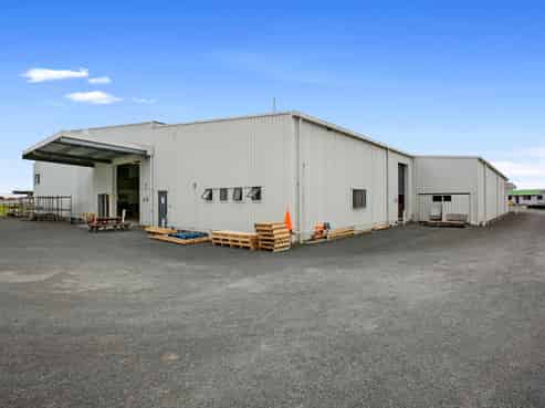 Warehouse or workshop space with offices