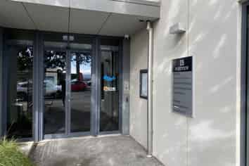 Modern office with ocean views