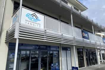 Modern office with ocean views