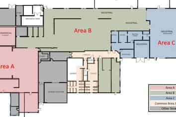 Food processing, warehouse or storage